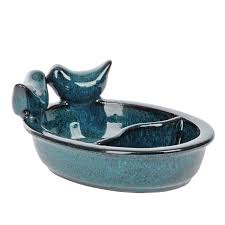 Birdbath/Feeder with Birds